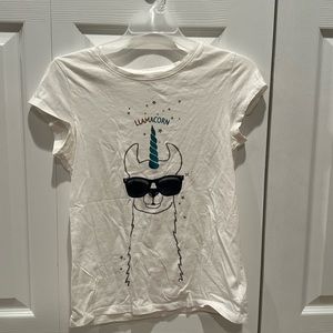 Gap kids white llamacorn t-shirt